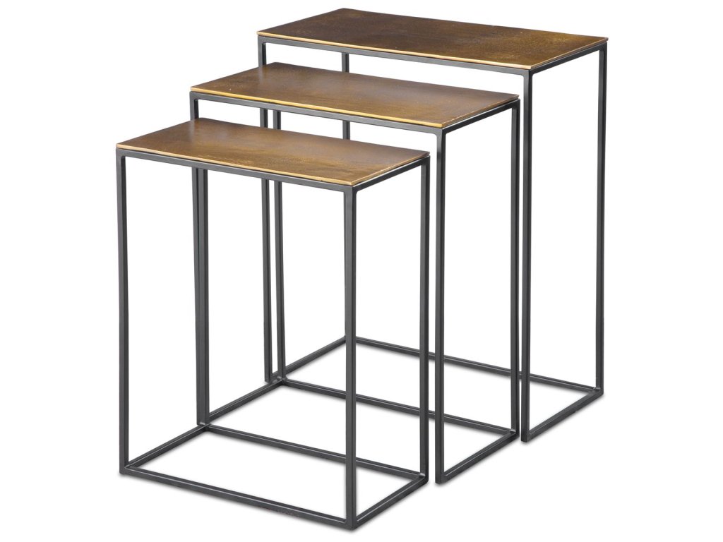 Coreene Nesting Tables, Gold, S/3 - main image