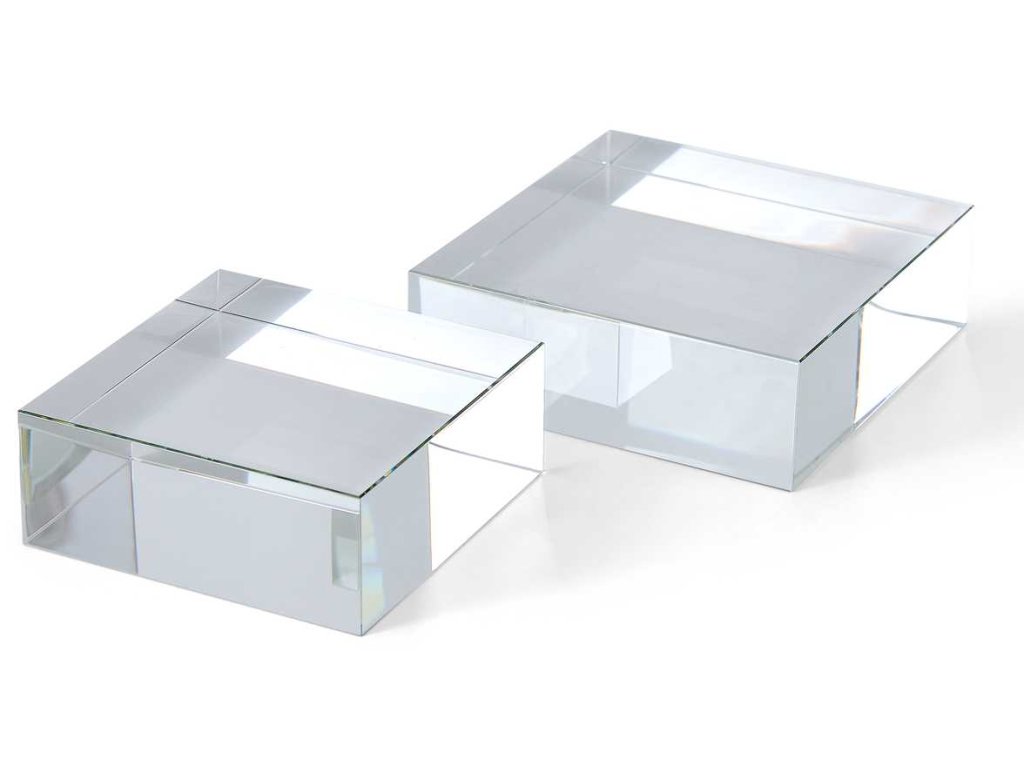 Square Risers/Sculptures, S/2 - Crystal - main image