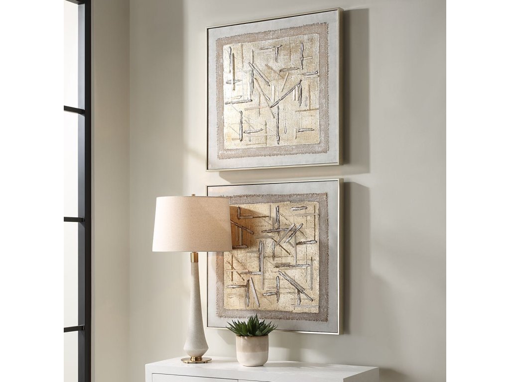 Unpredictable Hand Painted Canvases, S/2 - image 2