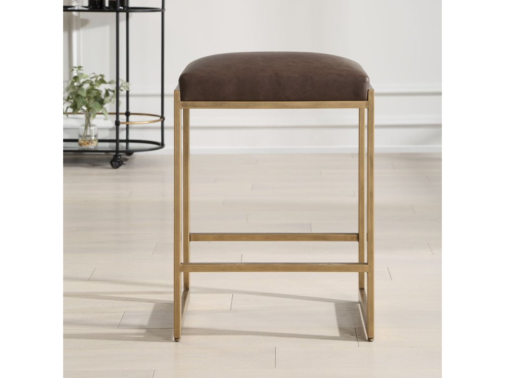 Atticus Counter Stool, Gold - image 1