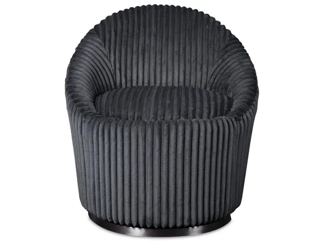 Crue Swivel Chair, Gunmetal
