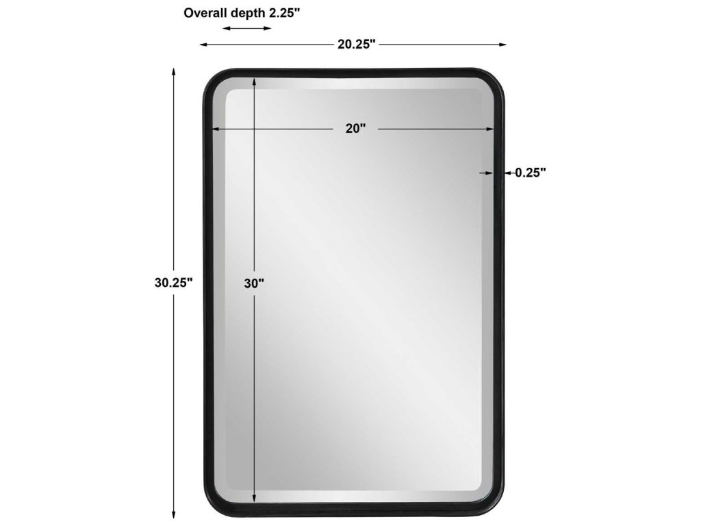 Crofton Vanity Mirror, Black - image 8