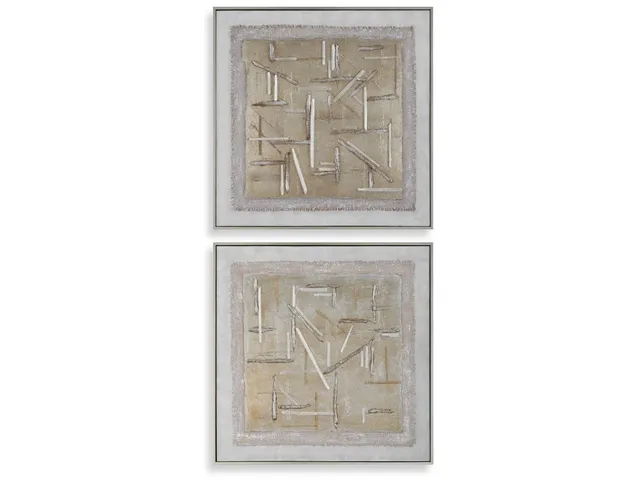 Unpredictable Hand Painted Canvases, S/2