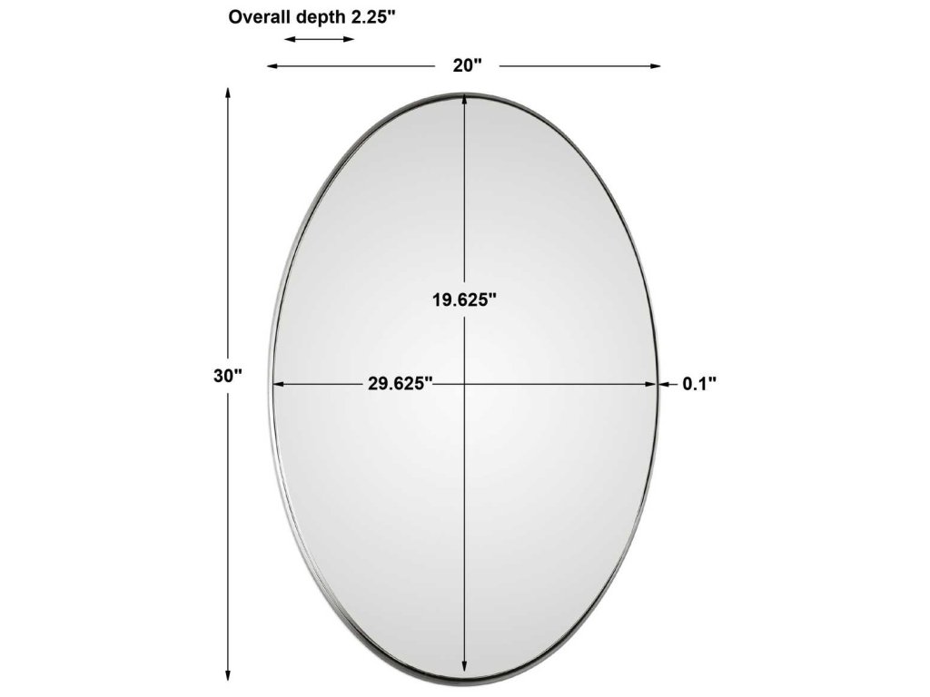 Pursley Oval Mirror, Nickel - image 5
