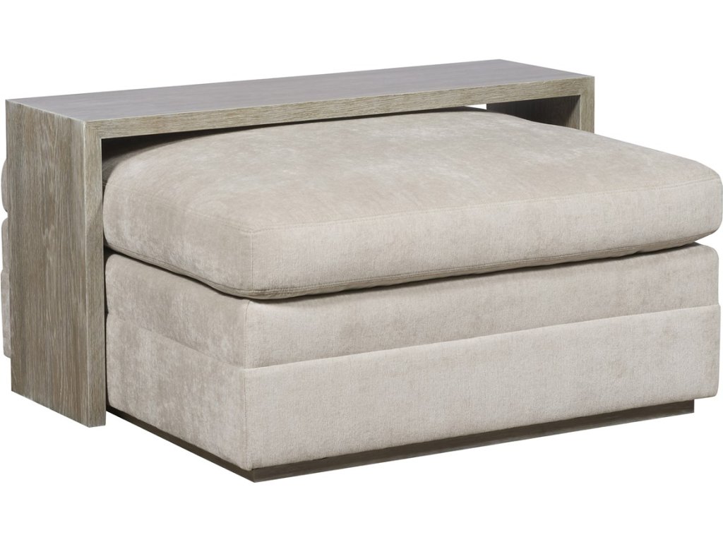 Boyden Leather Ottoman with Narrow Table - image 1