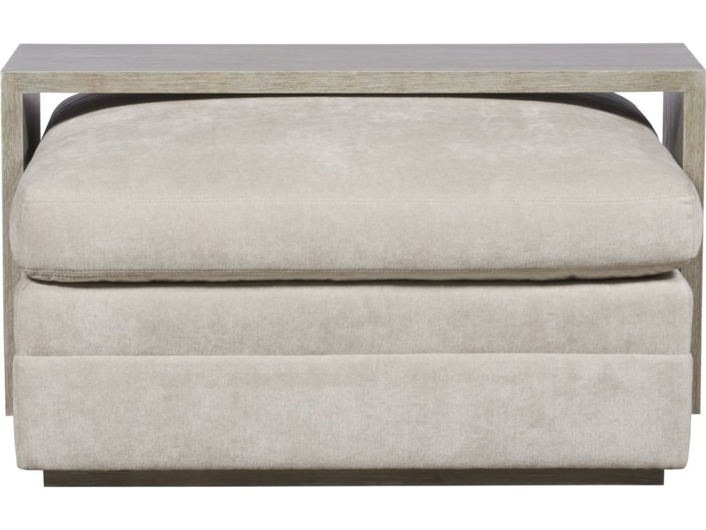 Boyden Leather Ottoman with Narrow Table - main image