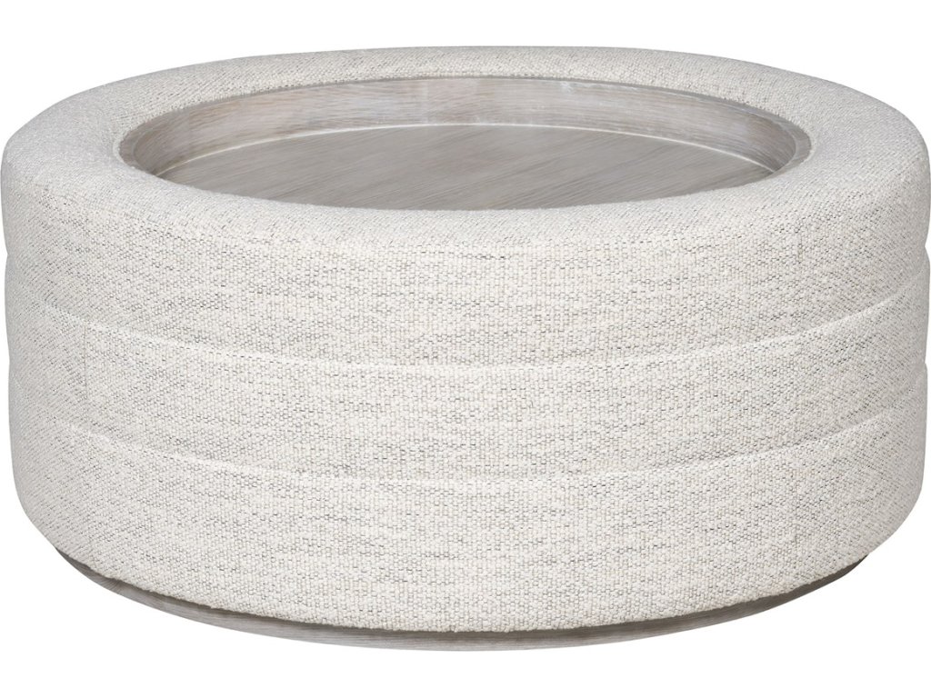 Boyden Round Ottoman with Wood Tray - main image