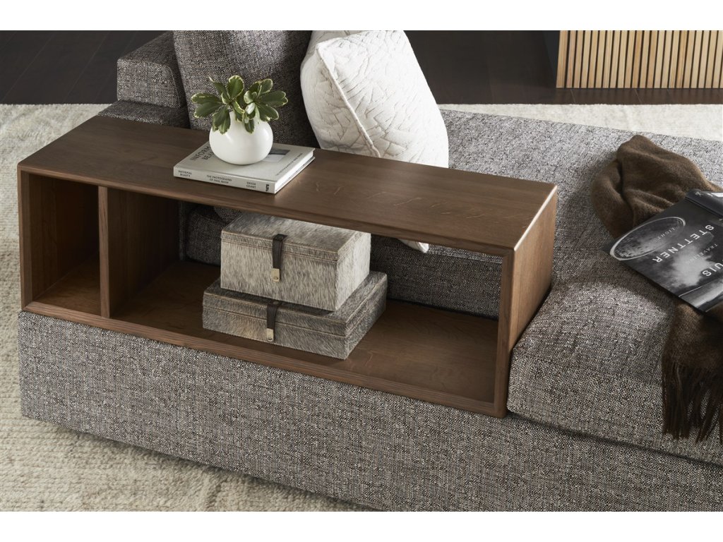 Embrace Left Wood Shelf Arm Chaise - image 4