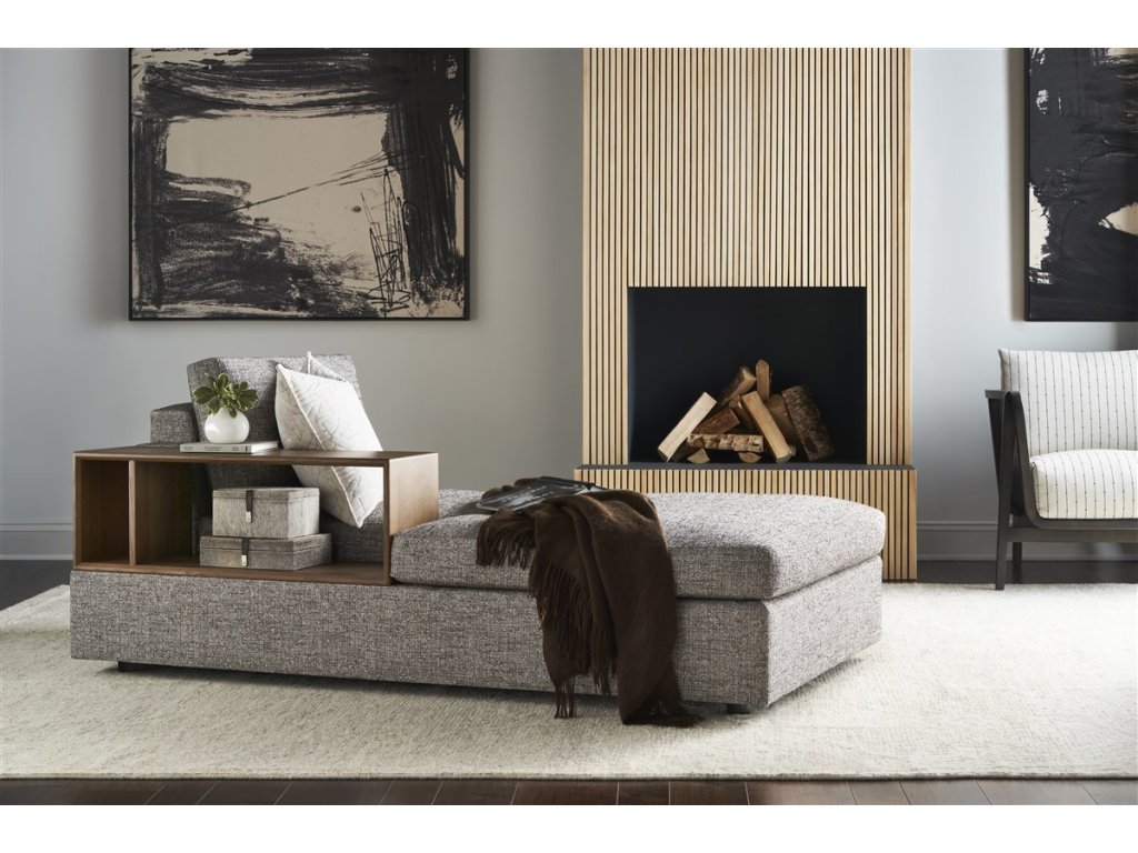 Embrace Left Wood Shelf Arm Chaise - image 5