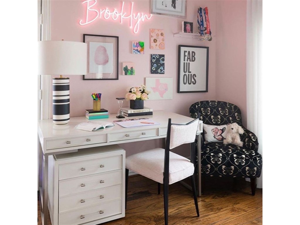 Berkley Desk with Metal Geometric Base - image 11