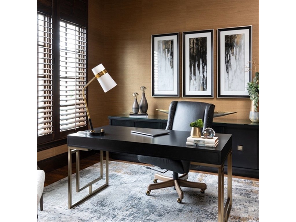 Berkley Desk with Metal Geometric Base - image 12