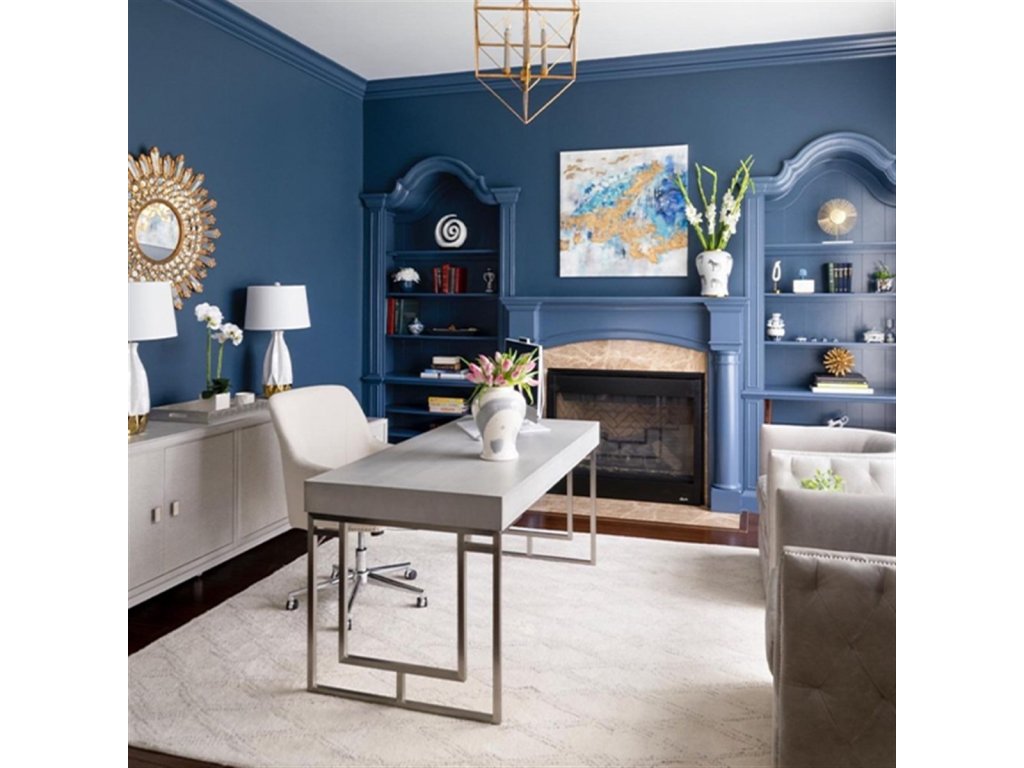Berkley Desk with Metal Geometric Base - image 13