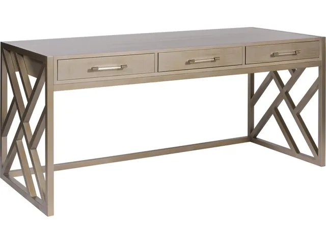 Berkley Desk with Wood Fretwork Base