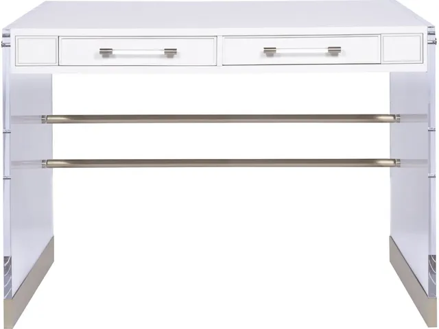Bryson Desk with Acrylic & Metal Leg