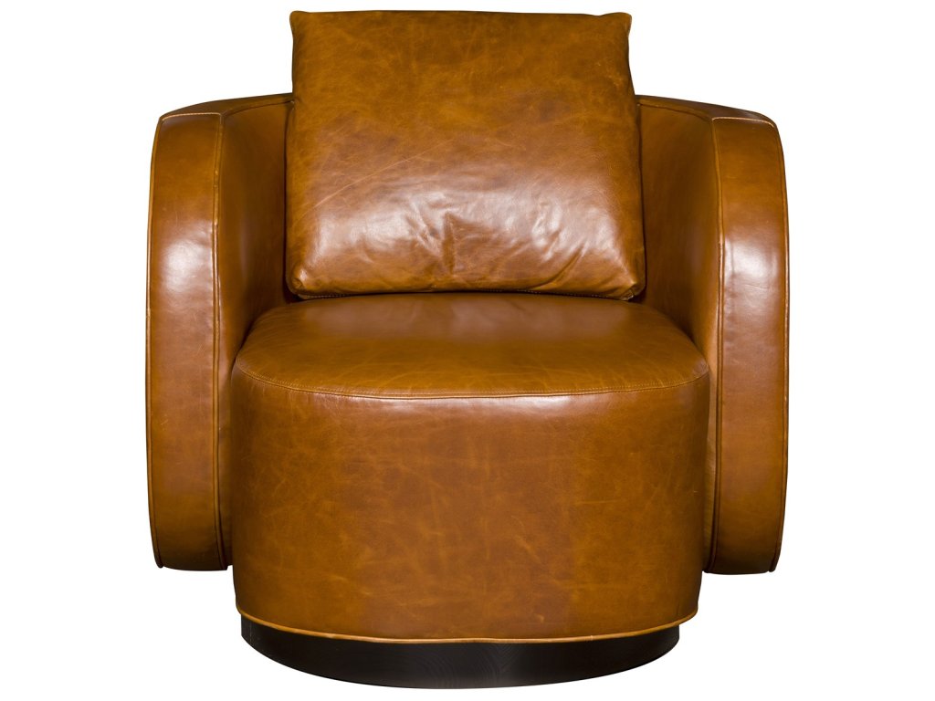Compass Leather Swivel Chair - main image
