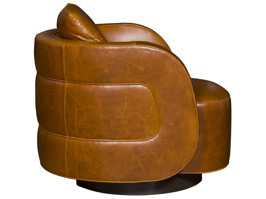 Compass Leather Swivel Chair - image 3