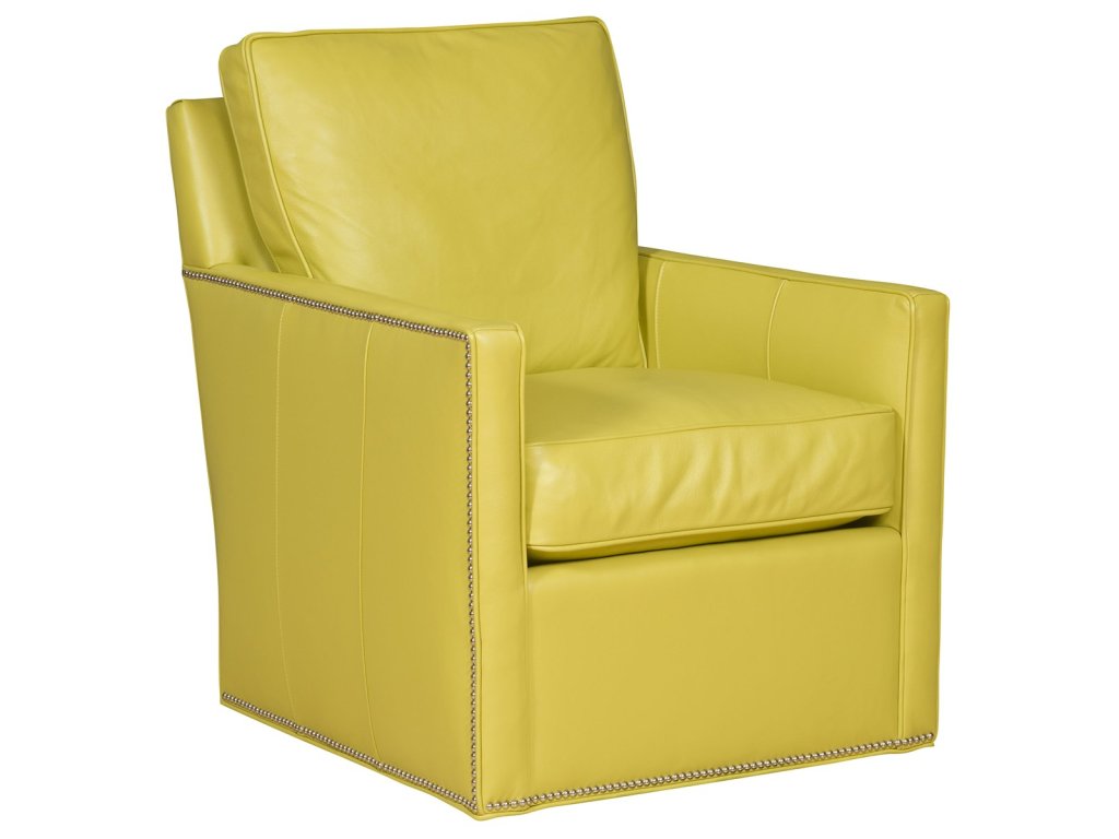 Katie Leather Swivel Chair - image 1