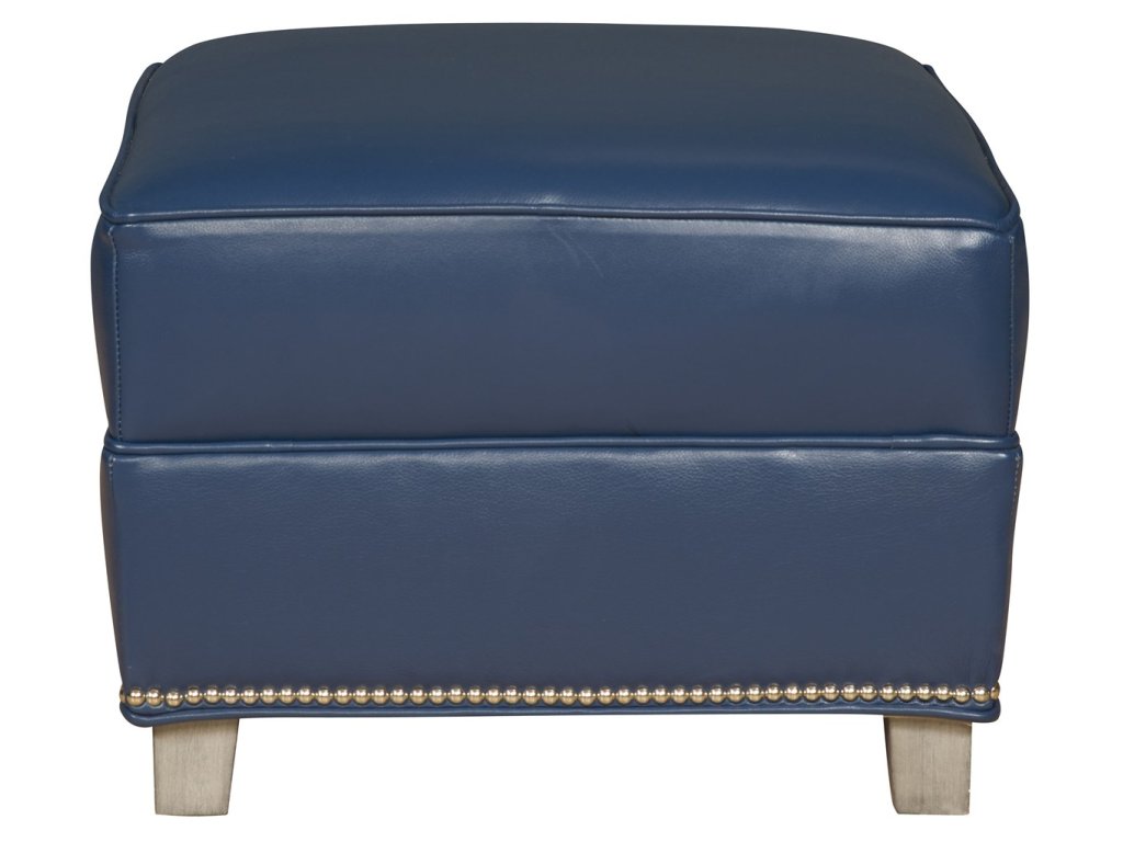 Katie Leather Ottoman - image 2