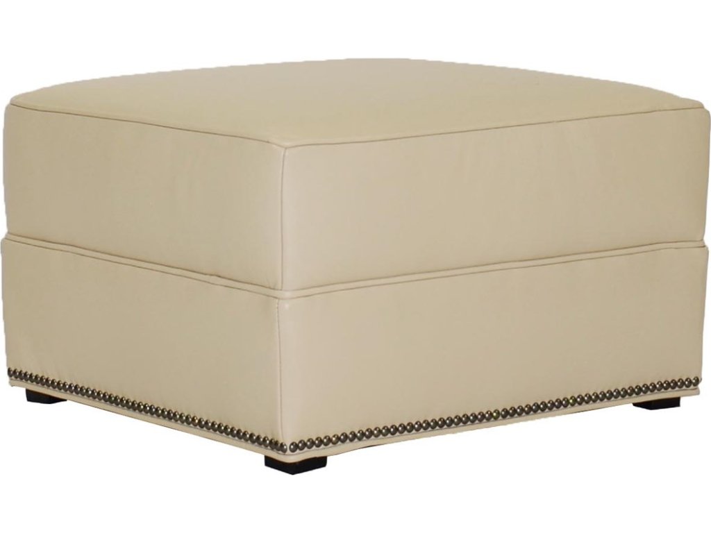Katie Leather Ottoman - image 3