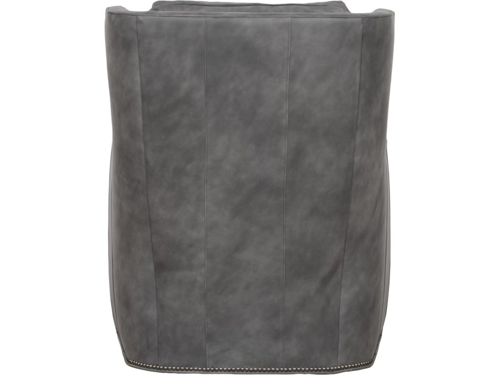 Merrill Leather Base to Floor Swivel Chair - image 2