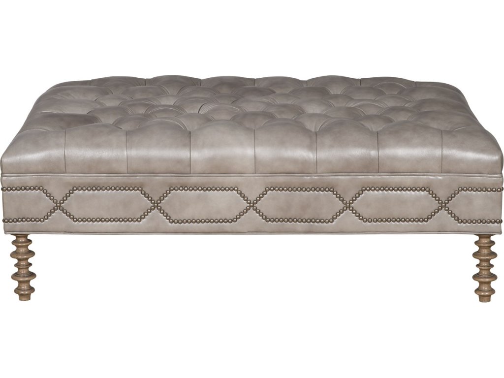 Personalized Leather Ottoman - main image