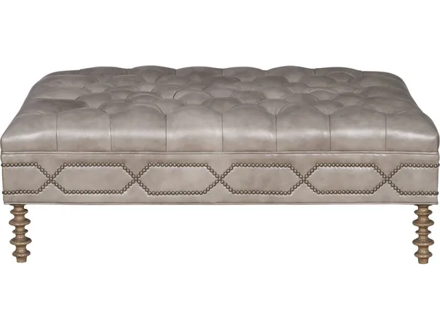 Personalized Leather Ottoman