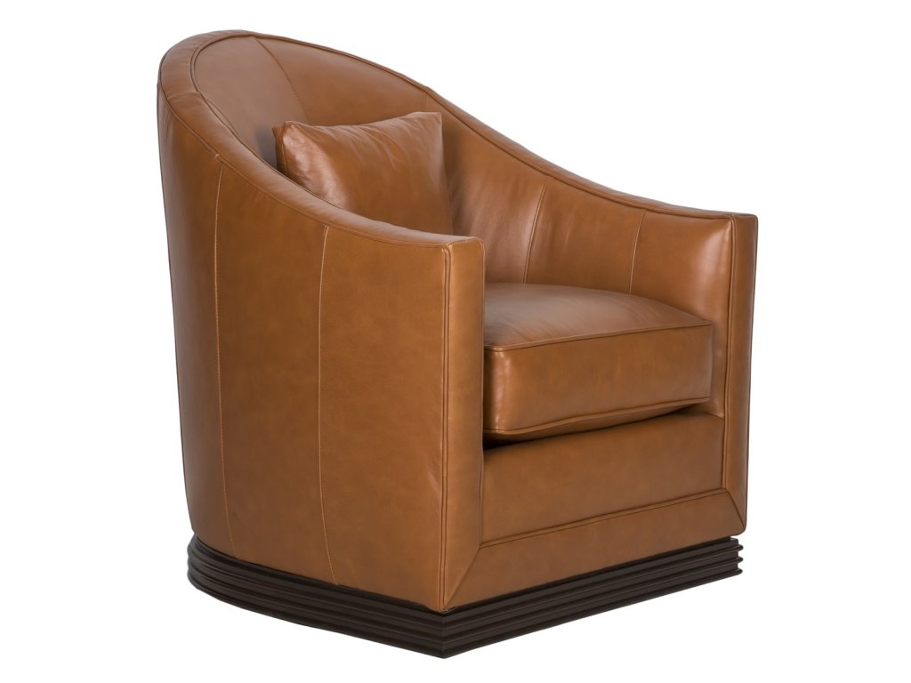 Syms Leather Swivel Chair - image 4