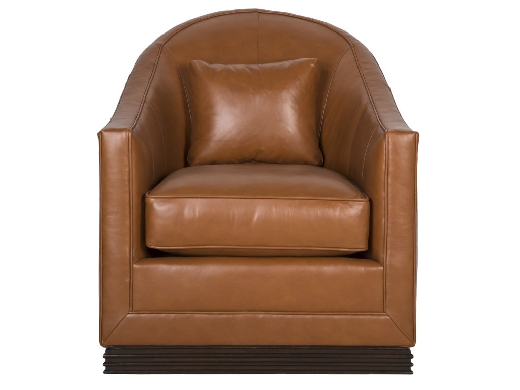 Syms Leather Swivel Chair - image 3