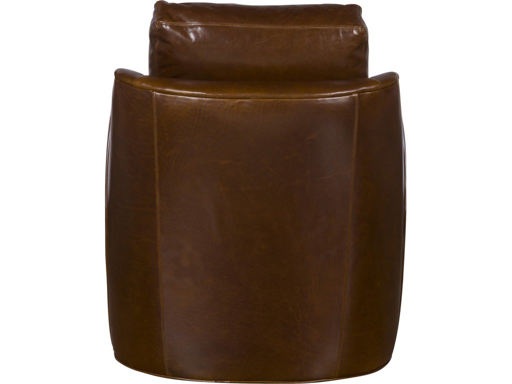 Newlin Leather Barrel Back Swivel Chair - image 2