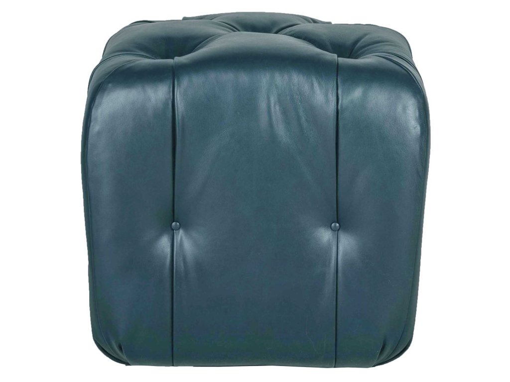 Glen Haven Leather Square Ottoman - image 1