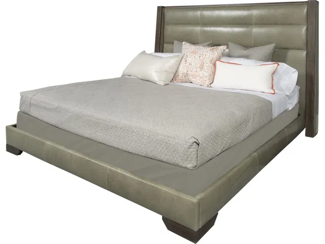 Century Club Leather King Bed - Alternative View