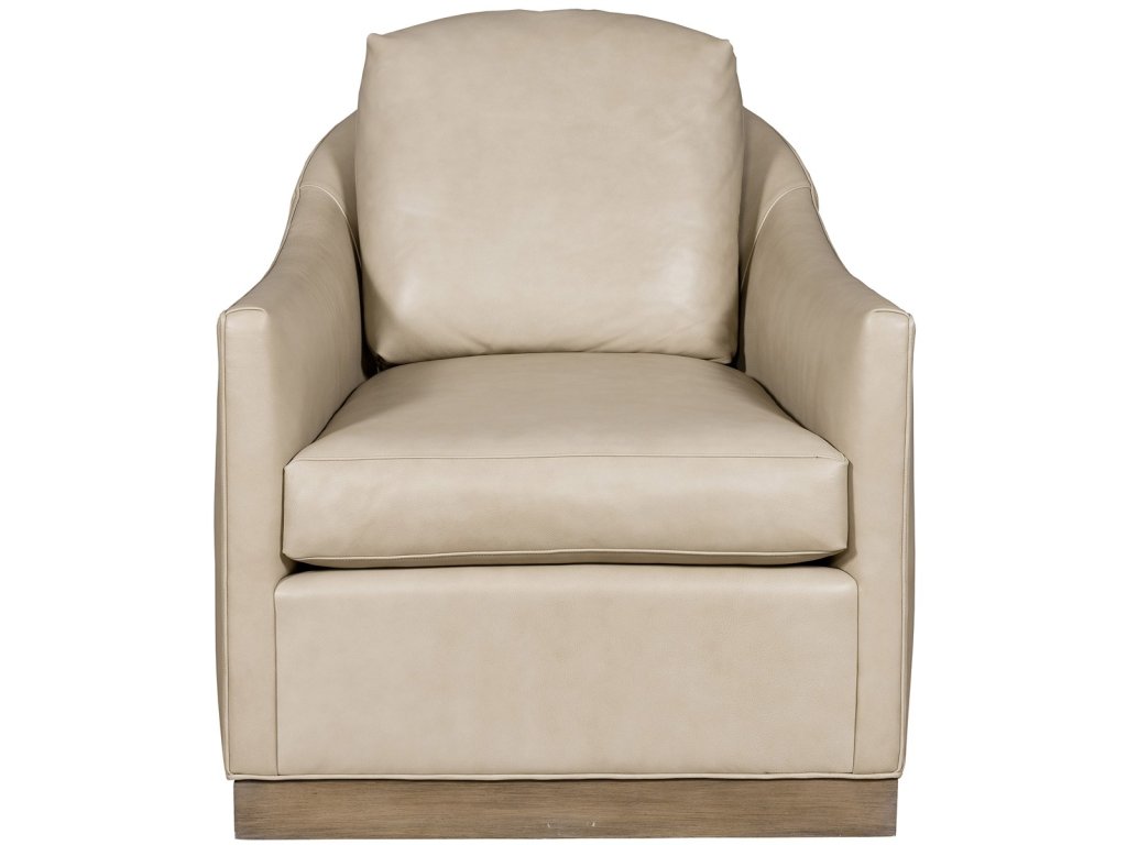 Ferrin Leather Plinth Base Swivel Chair - main image