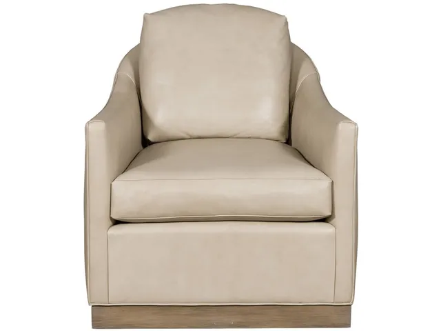 Ferrin Leather Plinth Base Swivel Chair