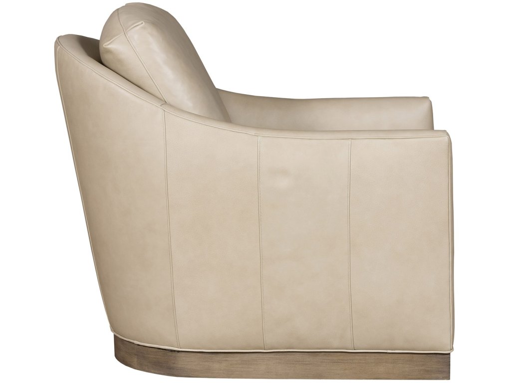 Ferrin Leather Plinth Base Swivel Chair - image 3