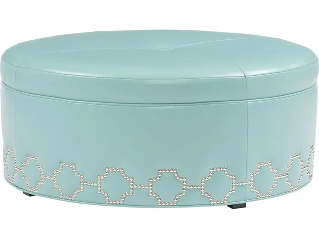 Personalized Leather Ottoman