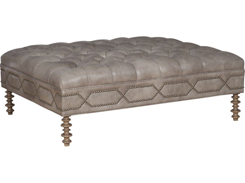 Personalized Leather Ottoman - image 1