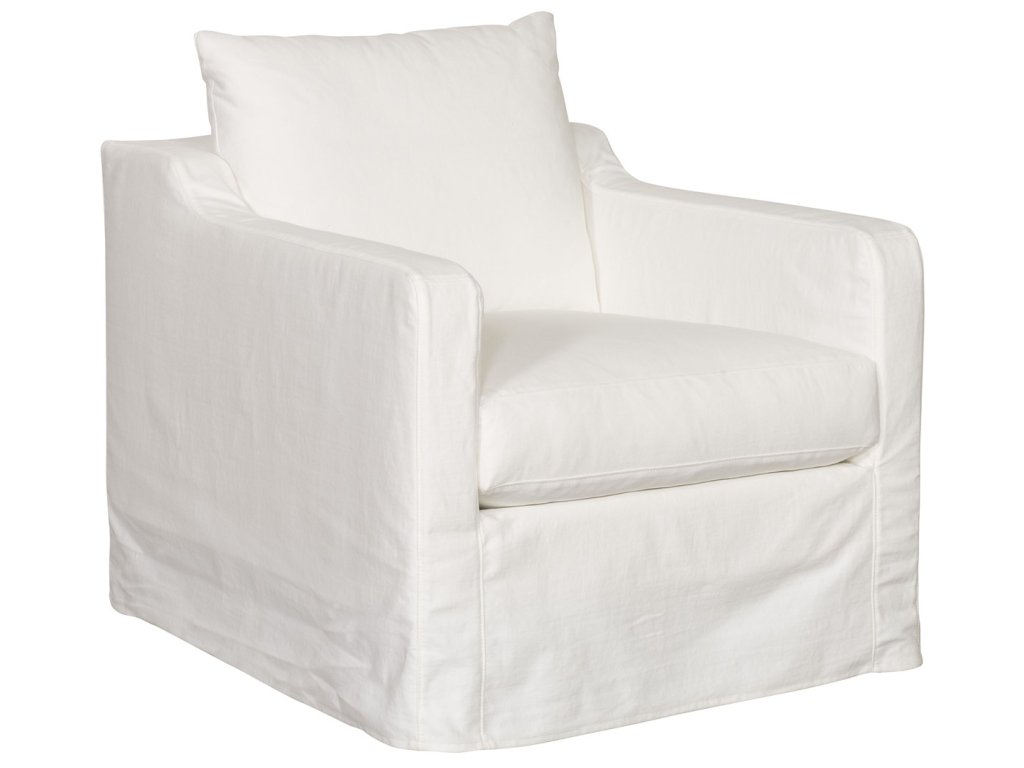 Thea Slipcovered Muslin Chair - image 1