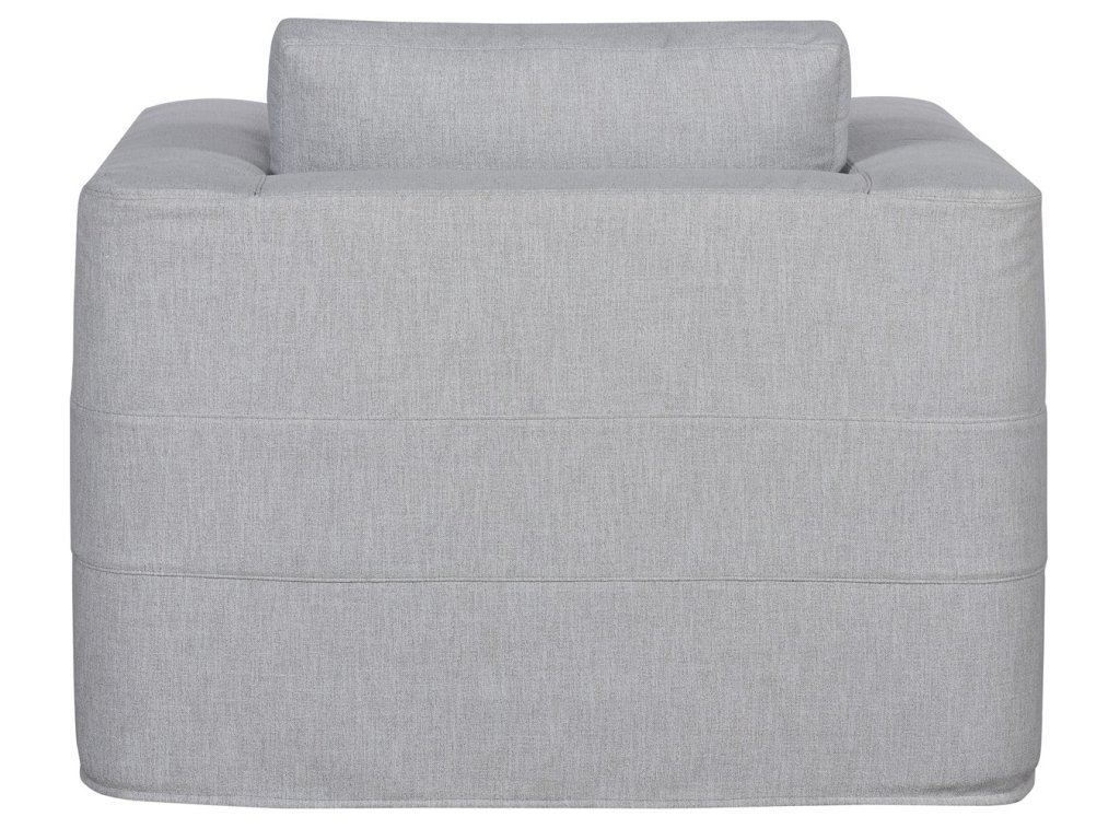 Leone Slipcovered Muslin Swivel Chair - image 2