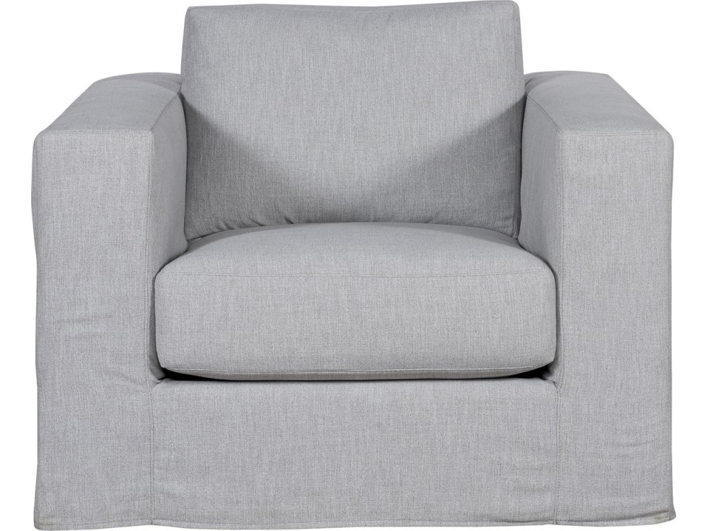 Leone Slipcovered Muslin Swivel Chair - main image