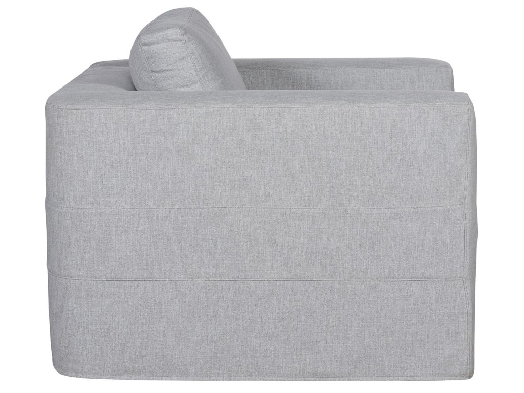 Leone Slipcovered Muslin Swivel Chair - image 3