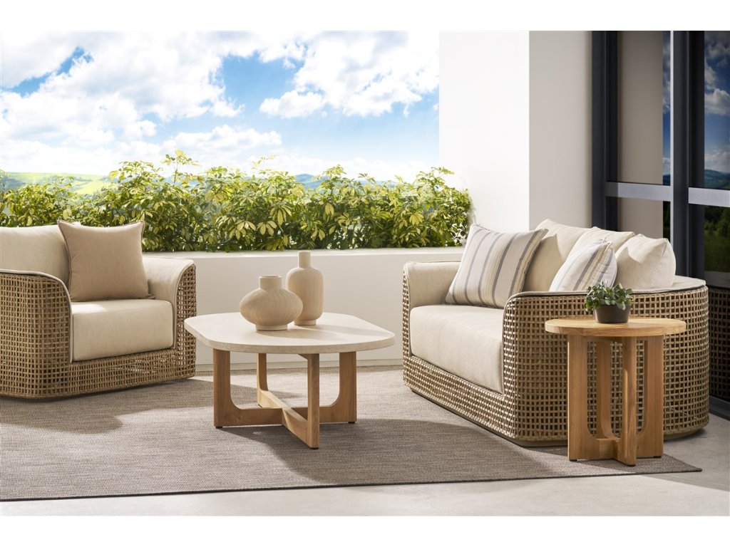 Bliss Outdoor Bench Seat Mid Sofa w/ Blanket - image 6