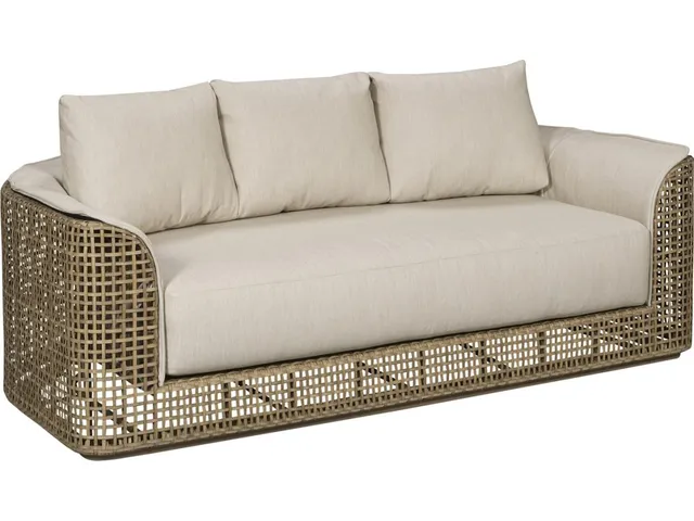 Bliss Outdoor Bench Seat Mid Sofa w/ Blanket