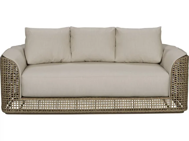 Bliss Outdoor Bench Seat Mid Sofa w/ Blanket