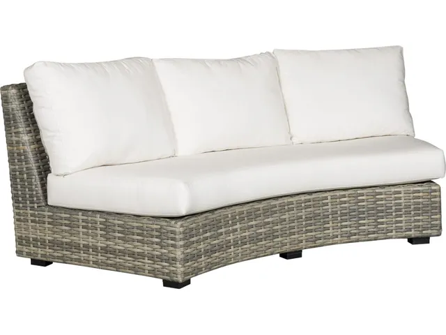 Montclair Outdoor Large Curved Armless Sofa - Alternative View