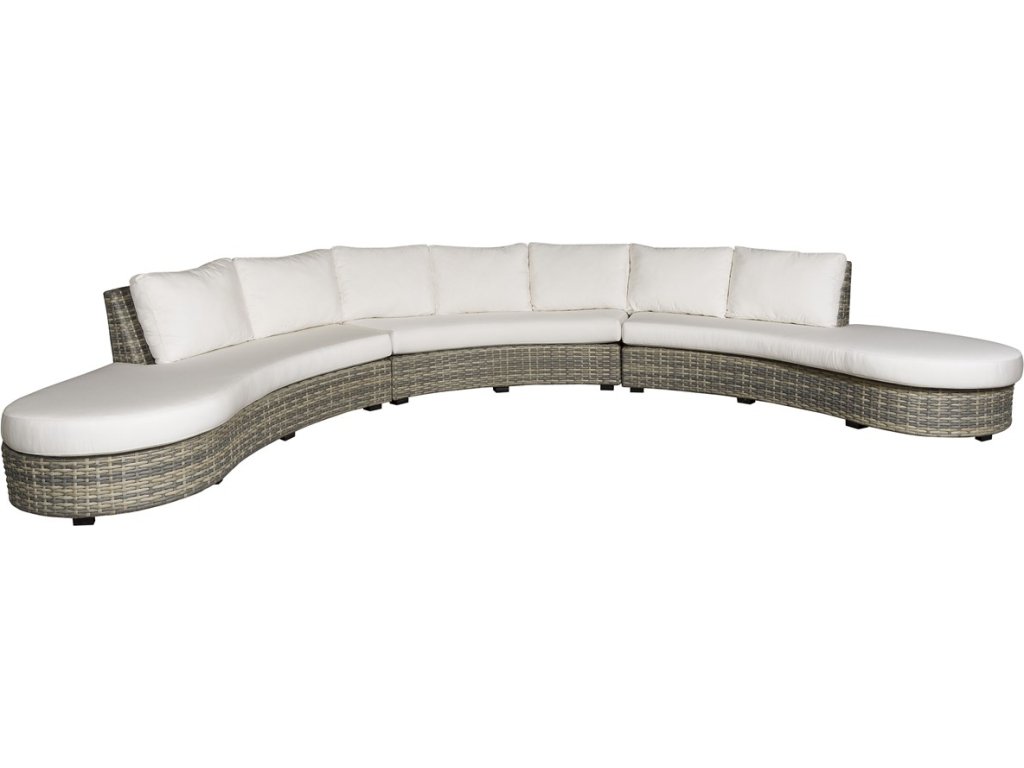 Montclair Outdoor Large Curved Armless Sofa - image 5