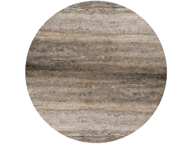 Silver Travertine 54" Round Silver Travertine Top, 54" Round