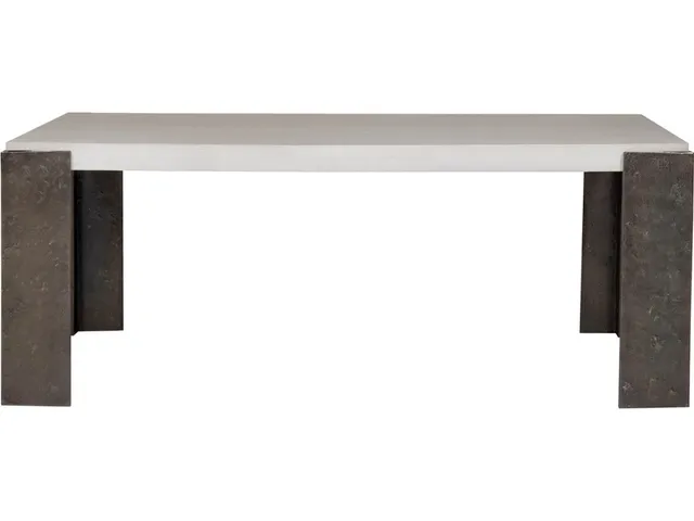 Cast Dining Table with Cast Metal Leg