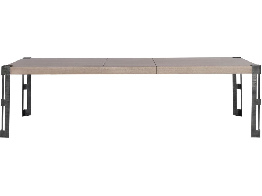 Fret Dining Table w/Textured Metal Fret Leg - main image