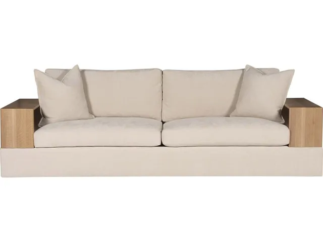 Embrace Wood Shelf Arm Sofa