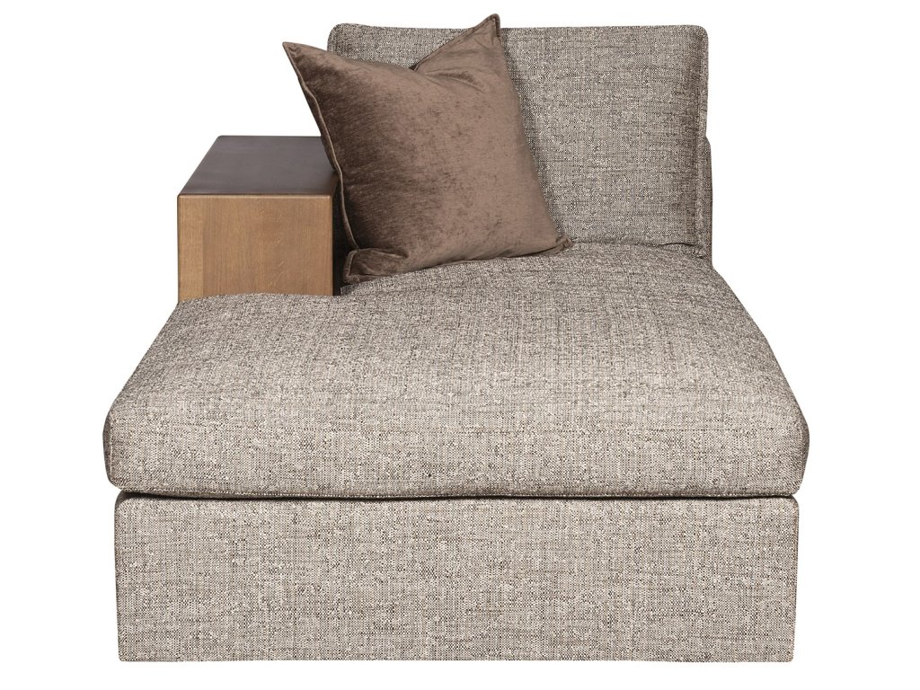 Embrace Left Wood Shelf Arm Chaise - main image